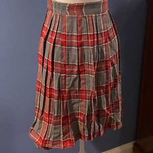 Unbranded Vintage Plaid Pleated Skirt